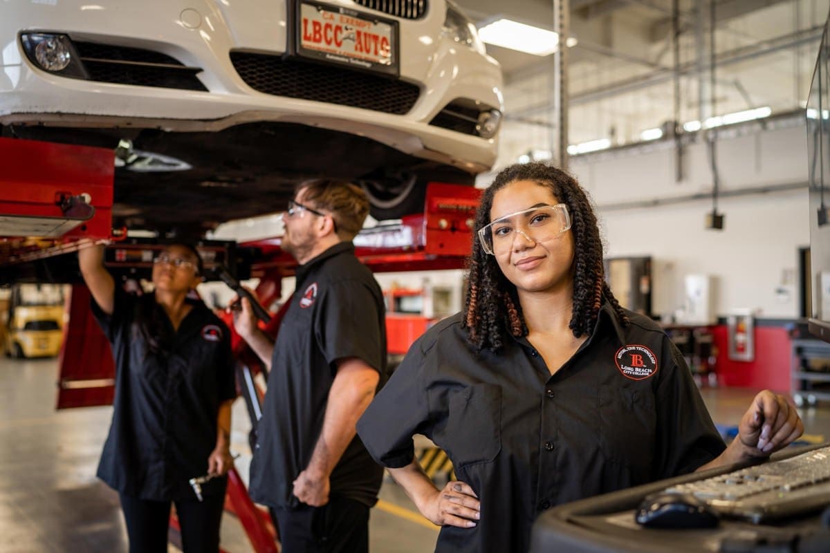 Commercial Photography of students at CA Community Colleges learning in a hands on environment